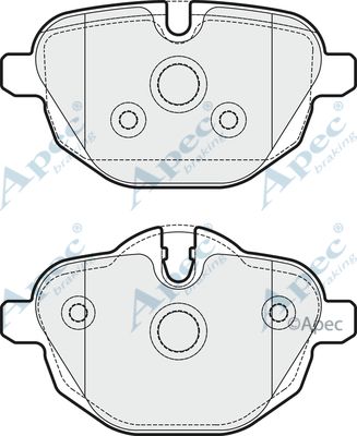 APEC BRAKING stabdžių trinkelių rinkinys, diskinis stabdys PAD1752